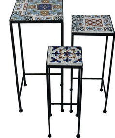 ALMADA - set tre fioriere quadrate