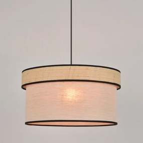 Lampadario Natura AMMAN nero cotone E27 COREP