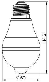 Lampadina LED E27 6W con Sensore Crepuscolare e di Movimento Colore Bianco Naturale 4.000K