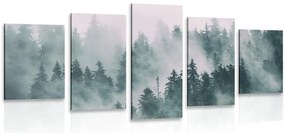 Quadri 5 pezzi – Montagne nella nebbia