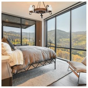 Brilagi - Lampadario a sospensione con catena ROATA 3xE14/40W/230V faggio/noce