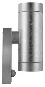 Tin Maxi Double All'aperto Applique da Parete w/Sensore Galvanizzato Acciaio - N