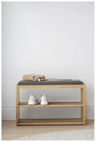 Scarpiera in legno di quercia colore naturale con panca Confetti - Rowico