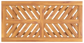 Tavolino 100x50x45 cm in legno massello di acacia