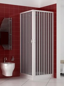 Box in kit fai da te per doccia in pvc a soffietto 2 lati apertura angolare simply reversibile 80x100