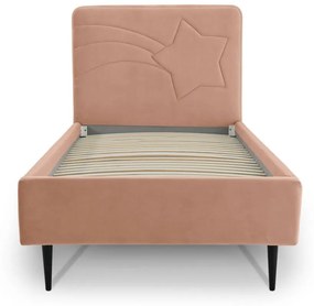 Letto rosa per bambini con contenitore 120x200 cm Star - Scandic