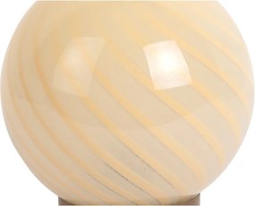 Lampada da tavolo giallo chiaro con paralume in vetro (altezza totale 17 cm) Summer Globe – Leitmotiv
