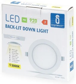 Aigostar - Lampada LED da incasso LED/9W/230V 3000K diametro 11,8 cm bianco