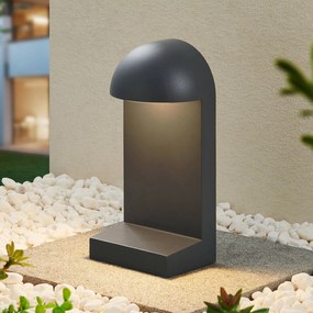 Lucande Jasmia lampioncino, alluminio, grigio scuro, G9