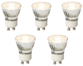 Set di 5 lampadine LED GU10 dimmerabili 35mm 3W 220 lm 2700K