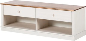 Mobile TV bianco in legno di pino 137x47 cm Anita - Støraa