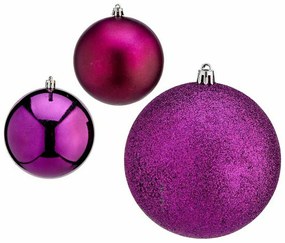 Set di palline di Natale Viola Plastica 10 x 13 x 10 cm (12 Unità)