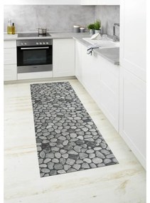 Tappetino da bagno in plastica grigio 65x200 cm Sassi - Wenko