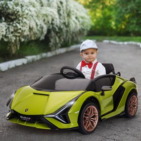 Macchina Elettrica per Bambini 12V con Licenza Lamborghini Sian FKP 37 Verde...