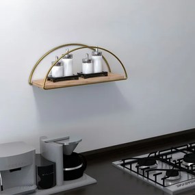 Mensola 45x18 cm quercia/oro