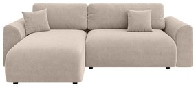 Divano angolare beige allungabile (con composizione variabile) Lorine – Ropez