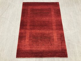 Loribaft Tappeto 110 x 150 Rosso (Iran) Annodato A Mano
