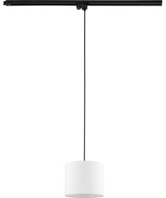 Lampadario su filo per sistema a binario TRACER 1xE27/15W/230V diametro 20 cm nero/bianco