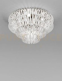 Ecos lampadario da soffitto 90 bianco rigadin bronzo satinato 5 luc...