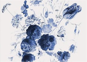 Carta da parati in tessuto non tessuto Royal Blue Flowers I