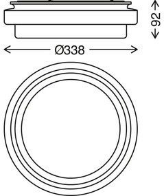 Briloner 3459-015 - Plafoniera LED CAKE LED/18W/230V