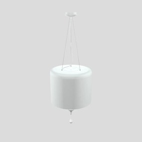 Lampadario Contemporaneo Eva In Plastica Bianco Alluminio 4 Luci