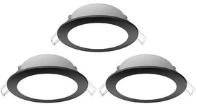 Aigostar-SET 3x Lampada da incasso da esterno LED LED/4,8W/230V 4000K IP65 nero