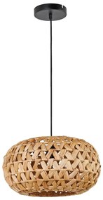 Lampadario a sospensione con filo HOSHI 1xE27/20W/230V diametro 38 cm canapa