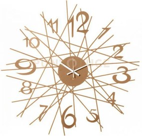 Orologio da parete di design zig zag oro laccato in ferro diametro70cm