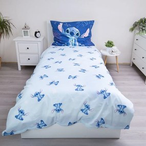 Set copripiumino e federa da bambini blu in cotone per letto singolo 140x200 cm Lilo &amp; Stitch "Aloha" – Jerry Fabrics