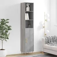 Credenza Grigio Sonoma 34,5x34x180 cm in Legno Multistrato 3189627