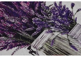 Set di tappetini per il bagno viola/grigio chiaro 2 pz 60x100 cm Purpura – Foutastic