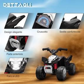 Quad Elettrico per Bambini 6V Honda TRX 250X Nero...