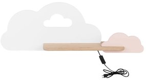 Applique LED per bambini con mensola CLOUD LED/5W/230V bianco/rosa