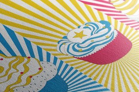 Stampa su tela – Cupcakes pop art