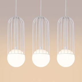 Sollux SL.1333 - Lampadario a sospensione con filo BRINA 3xG9/8W/230V bianco