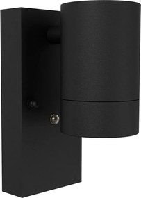 Applique GU10 con Sensore Crepuscolare E27 IP65 per esterno - Nera