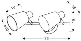 Applique PIN 2xE14/40W/230V