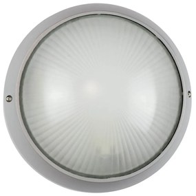 Plafoniera da Esterno E27 Grigia IP54 Ø258mm Colore Grigio