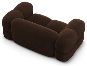 Divano marrone scuro con rivestimento in velluto 180 cm Loretto – Cosmopolitan Design