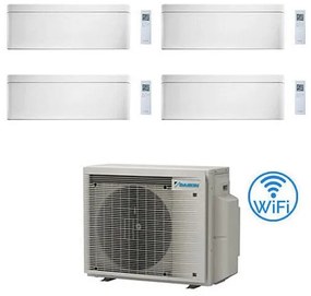Daikin - Climatizzatore garanzia italia Stylish Bianco WiFi Quadri Split Inverter 9000 + 9000 + 12000 + 15000 btu con u.e. 4MXM80A9 Classe a+++/a++