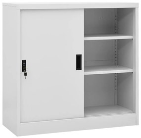 Armadio Ufficio Anta Scorrevole Grigiochiaro 90x40x90cm Acciaio /