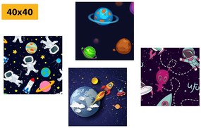 Set di quadri – Mondo cosmico