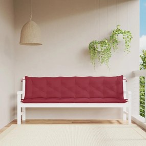Cuscini Per Panca 2 Pz Rosso Vino 200x50x7 Cm İn Tessuto Oxford /