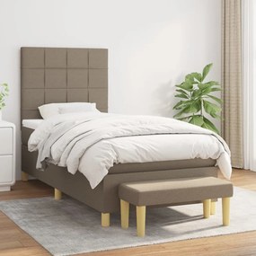 Giroletto A Molle Con Materasso Tortora 90x190 Cm İn Tessuto /