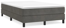 Giroletto A Molle Con Materasso Grigio Scuro 120x190 Cm Velluto /