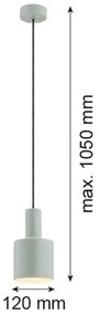 Argon 4217 - Lampadario a sospensione con filo SINES 1xE27/15W/230V d. 12 cm verde