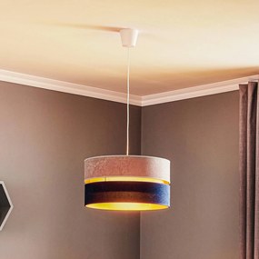 Duolla Lampada a sospensione Duo blu navy/grigio/oro Ø40cm 1 lampada