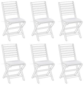 Set di 6 cuscini per sedie bianco TOLVE Beliani