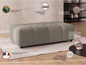 Poggiapiedi grigio tortora Albane – Ropez